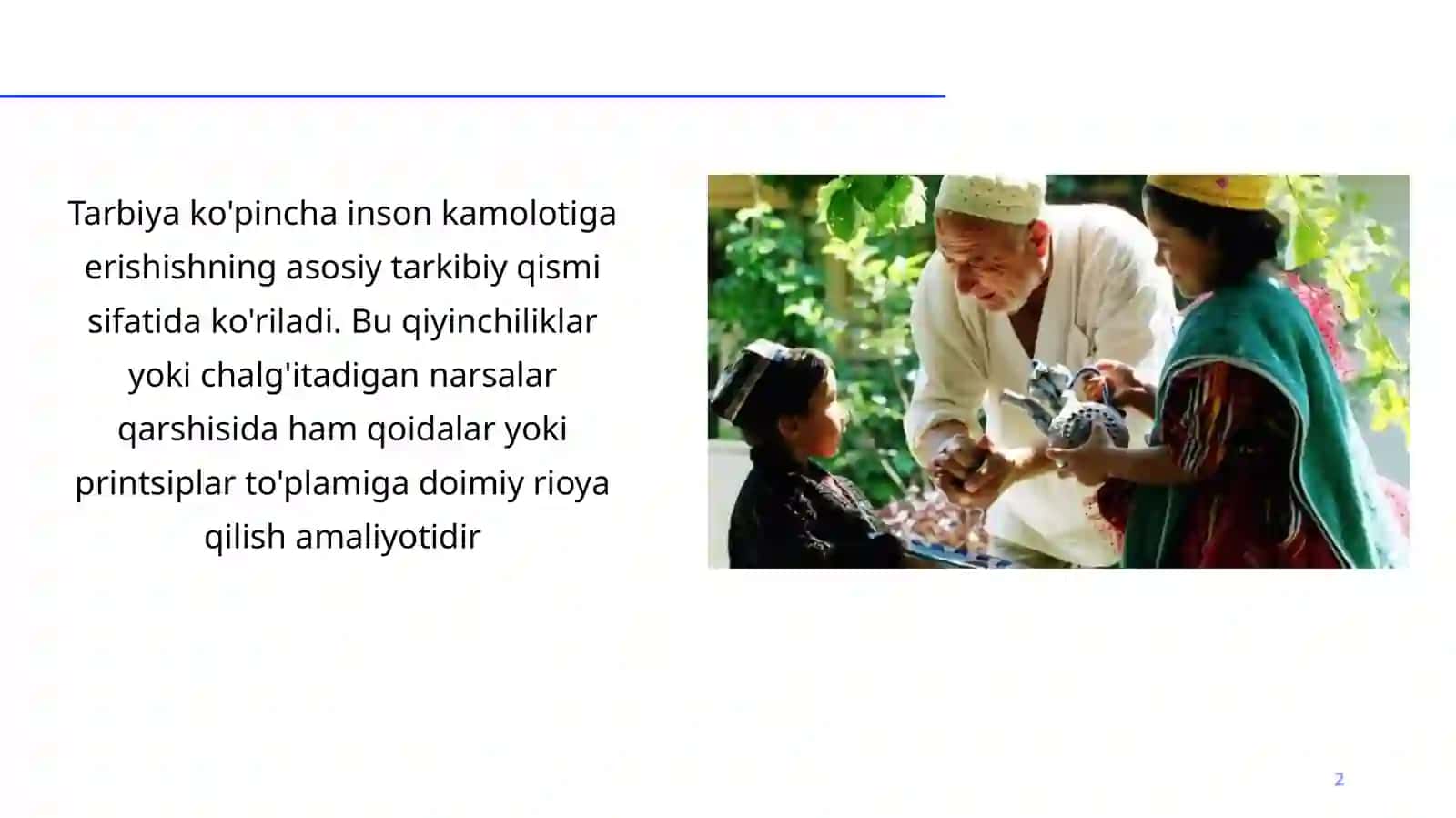 Tarbiya insonni komiLLikka eltuvchi ilm sifatida 2