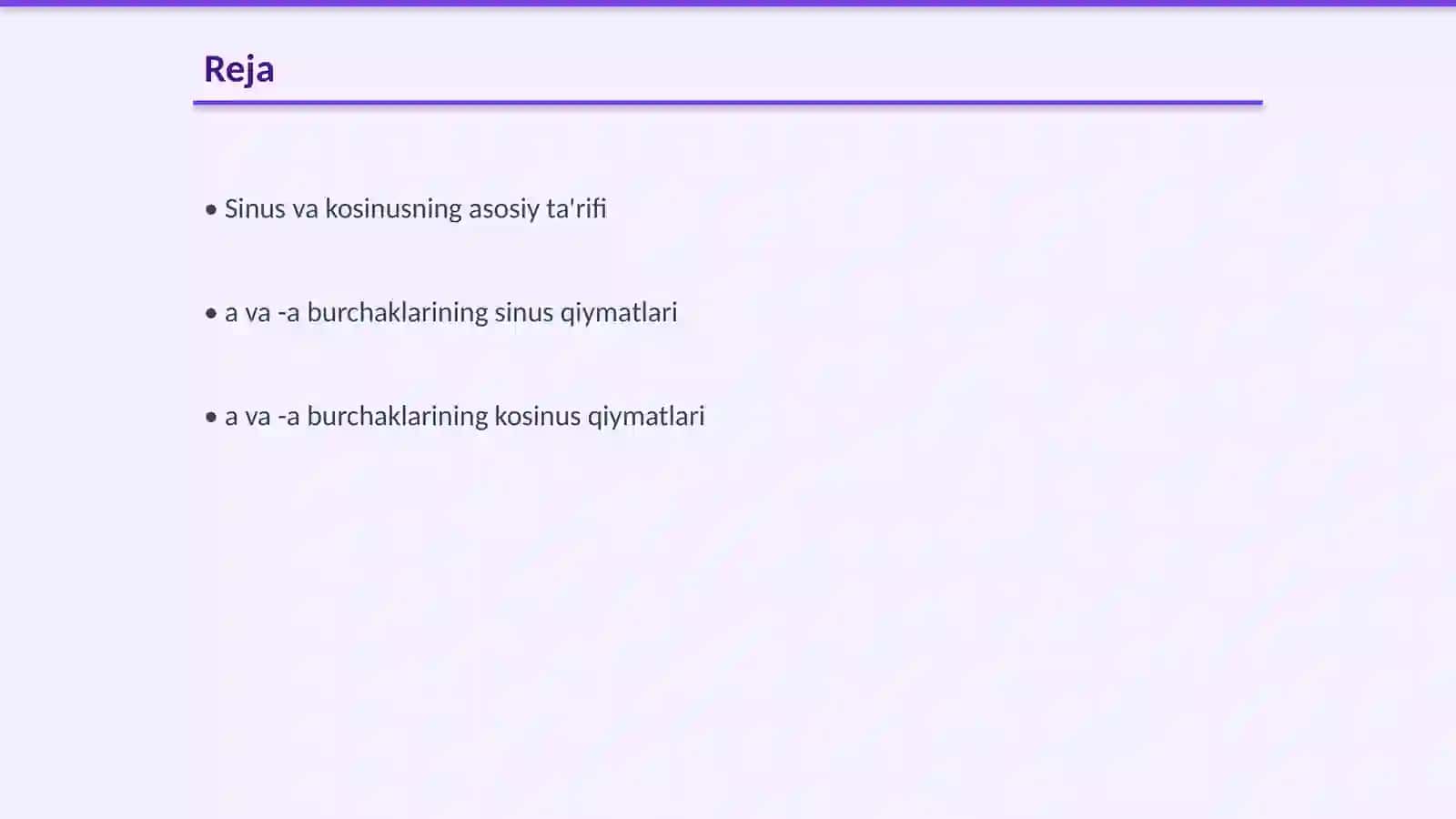 sin va kosinusning asosiy ta'rifi 2