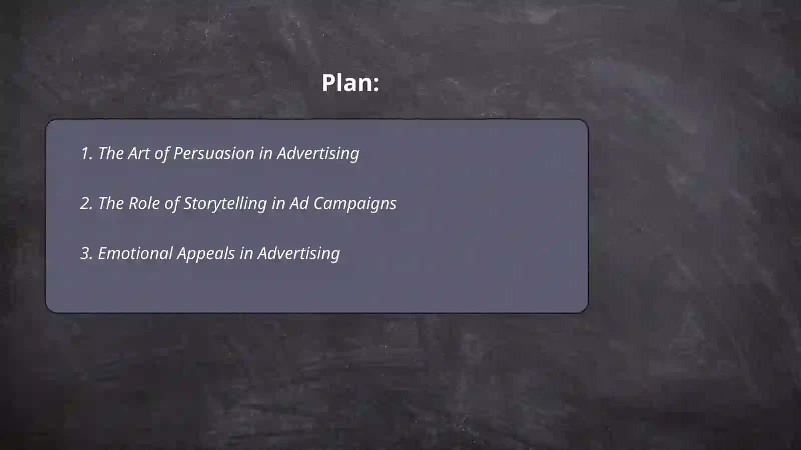 Advertisement writing 2