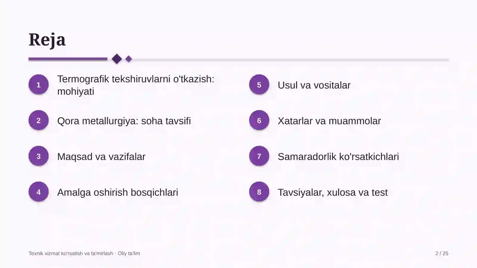 Qora metallurgiyada termografik tekshiruvlarni o'tkazish 2