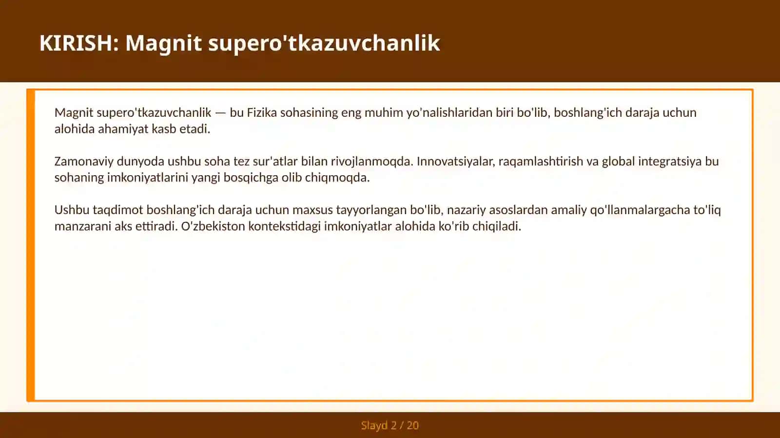 MAGNIT SUPERO'TKAZUVCHANLIK 2