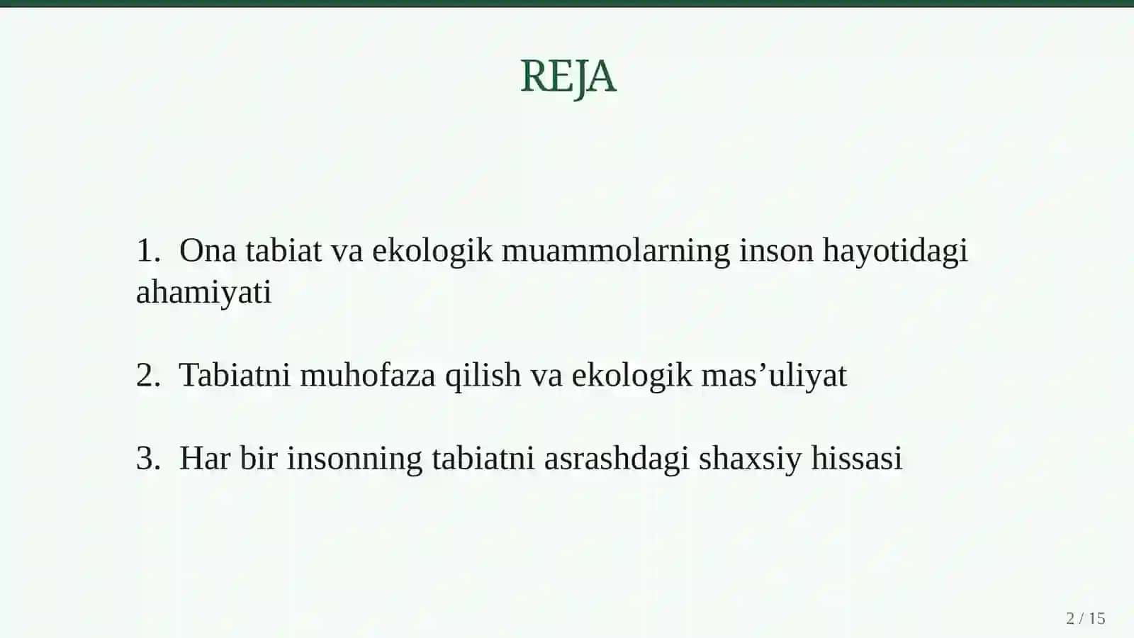 ONA TABIATNI ASRASHGA MEN HAM MA'SULMAN 2