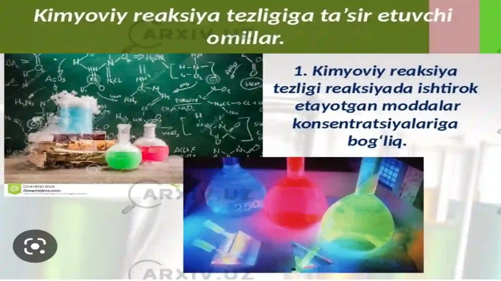 Reaksiyaning yo’nalishi 2