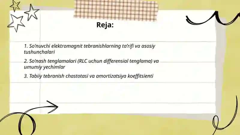 Soʻnuvchi va majburiy elektromagnit tebranishlar 2