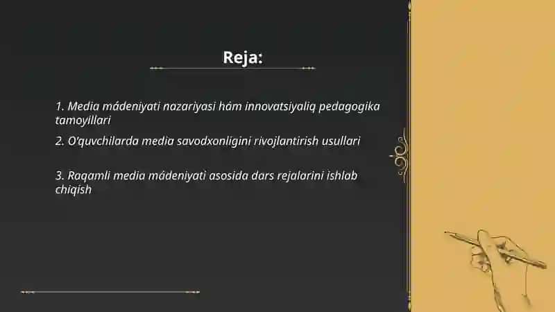 Media mádeniyati hám innovatsiyaliq pedagogika 2