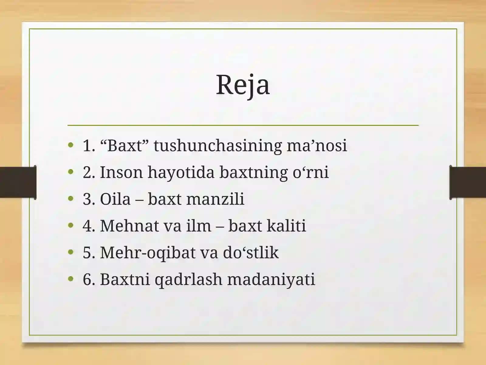 Baxt tushunchasi 2
