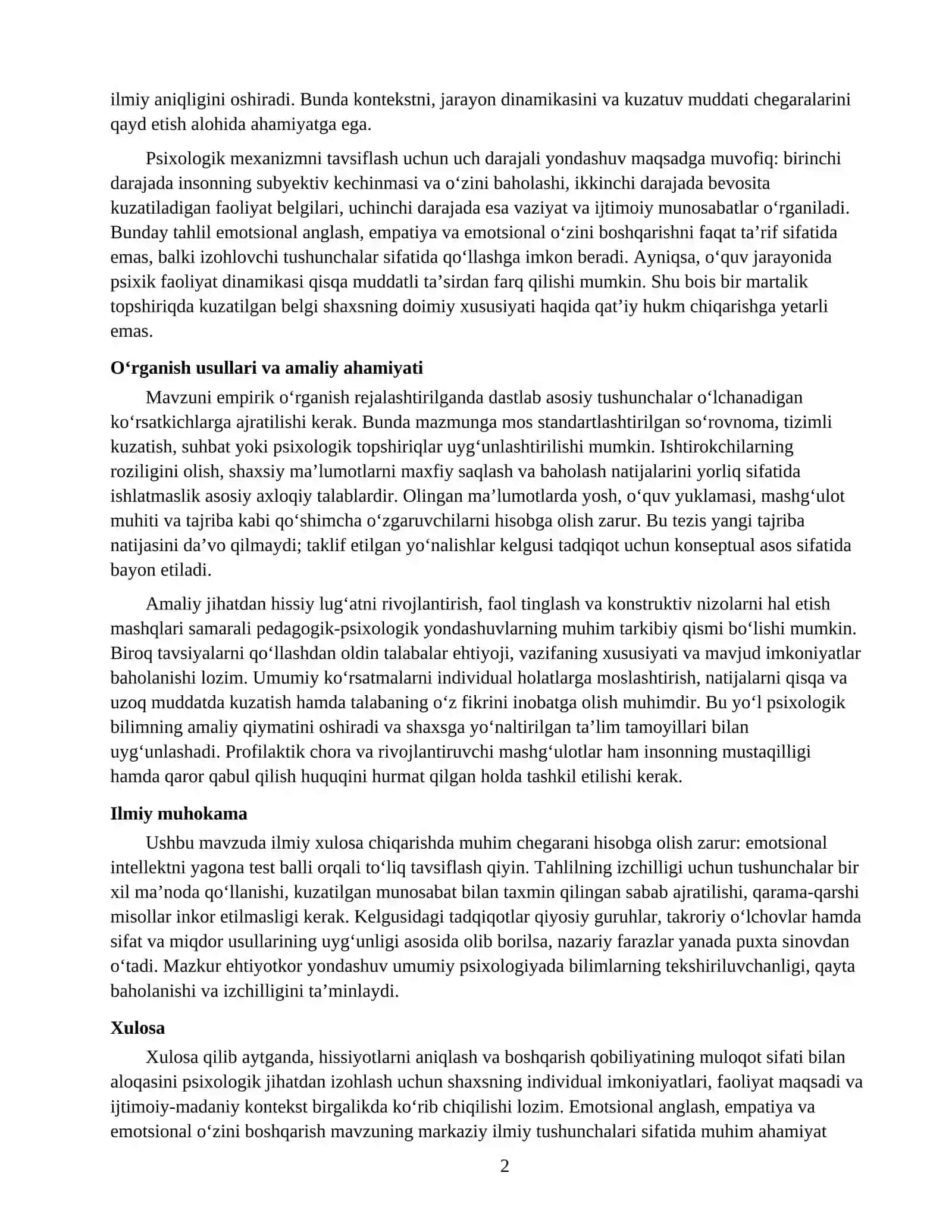 EMOTSIONAL INTELLEKTNING SHAXSLARARO MUNOSABATLARNI SHAKLLANTIRISHDAGI PSIXOLOGIK AHAMIYATI 2