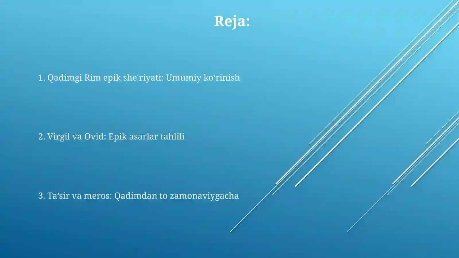Qadimgi Rim dostonnavisligi (Vergiliyning "Eneida" va Ovidiyning "Metamarfozalar"asarlari misolida) 2