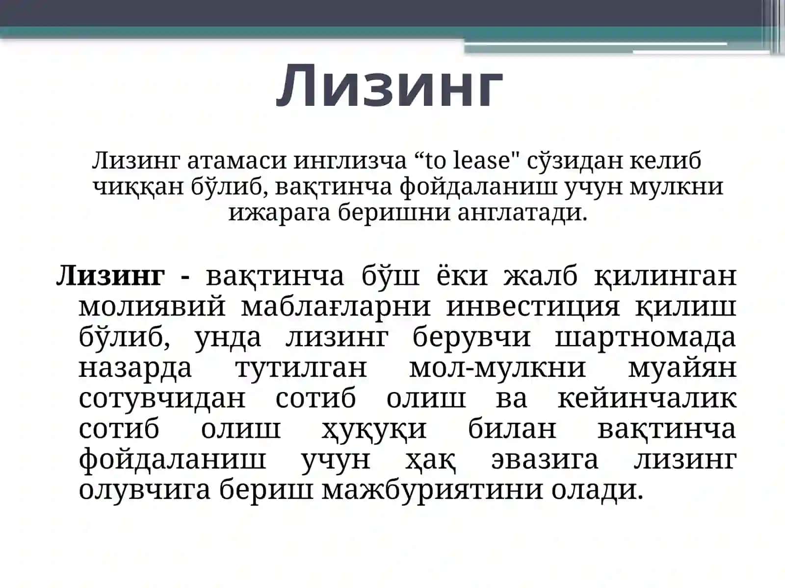 Лизинг 2