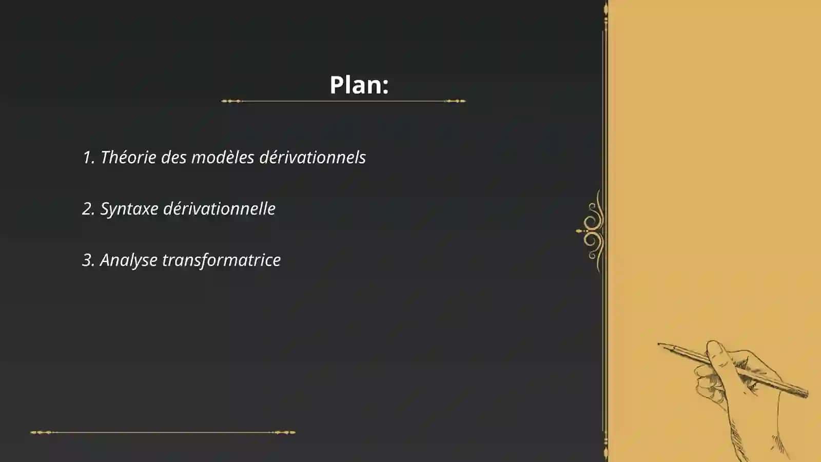 Les modeles dérivationnels 2