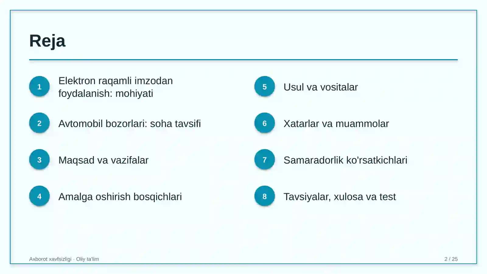 Avtomobil bozorlarida elektron raqamli imzodan foydalanish 2