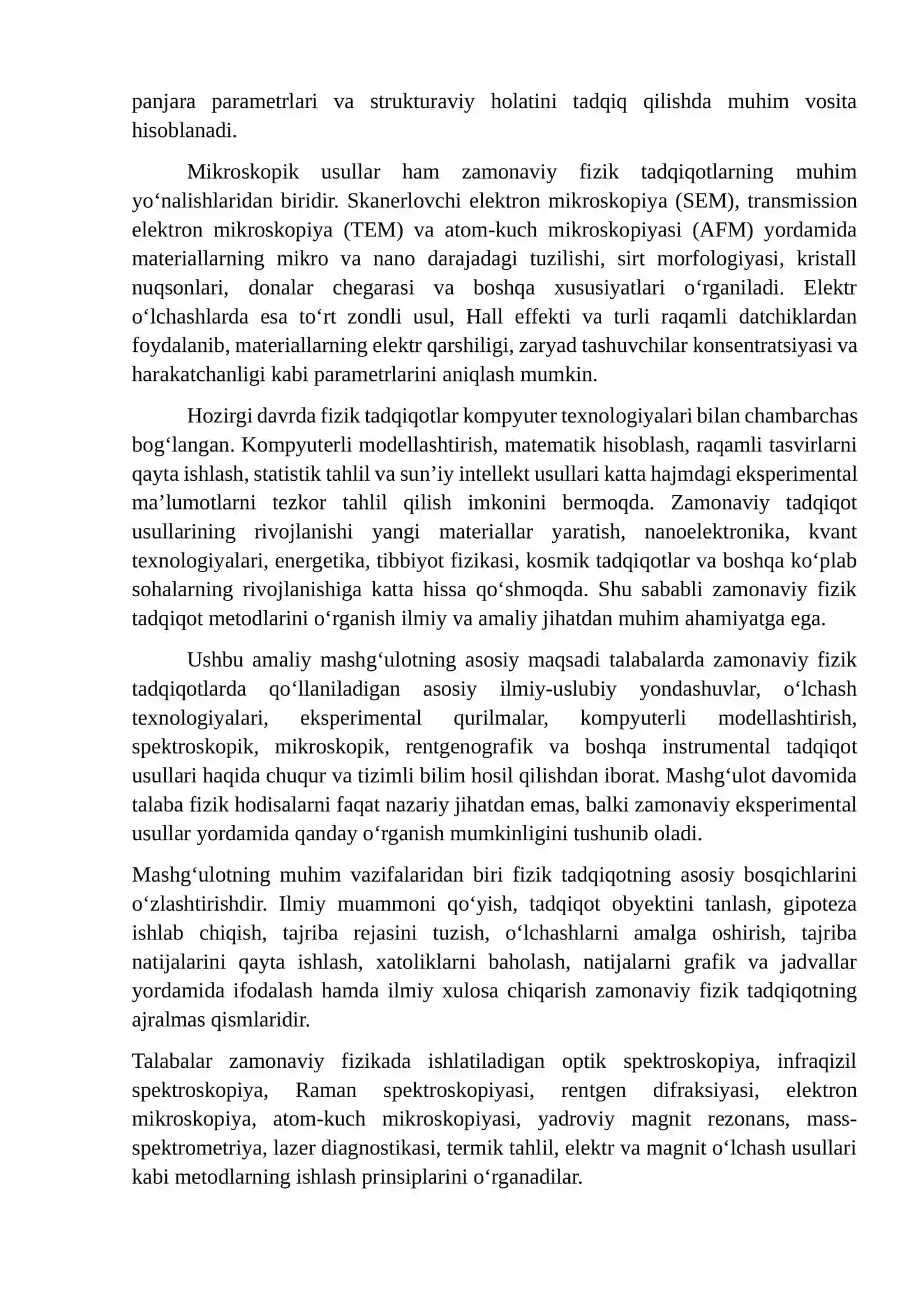 FIZIKADA ZAMONAVIY TADQIQOT USULLARI 2