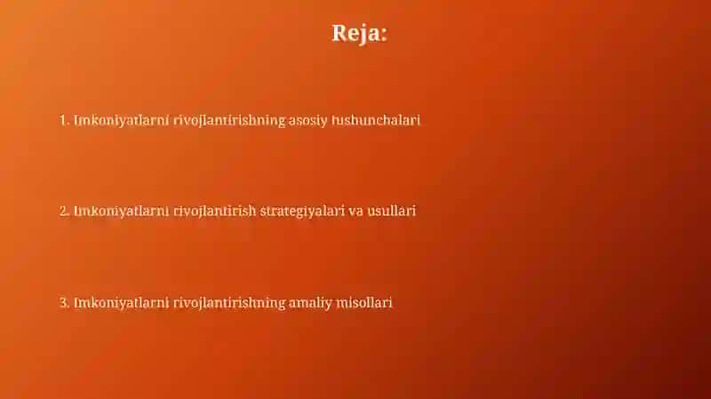 Qobilyating rivojlanishi 2
