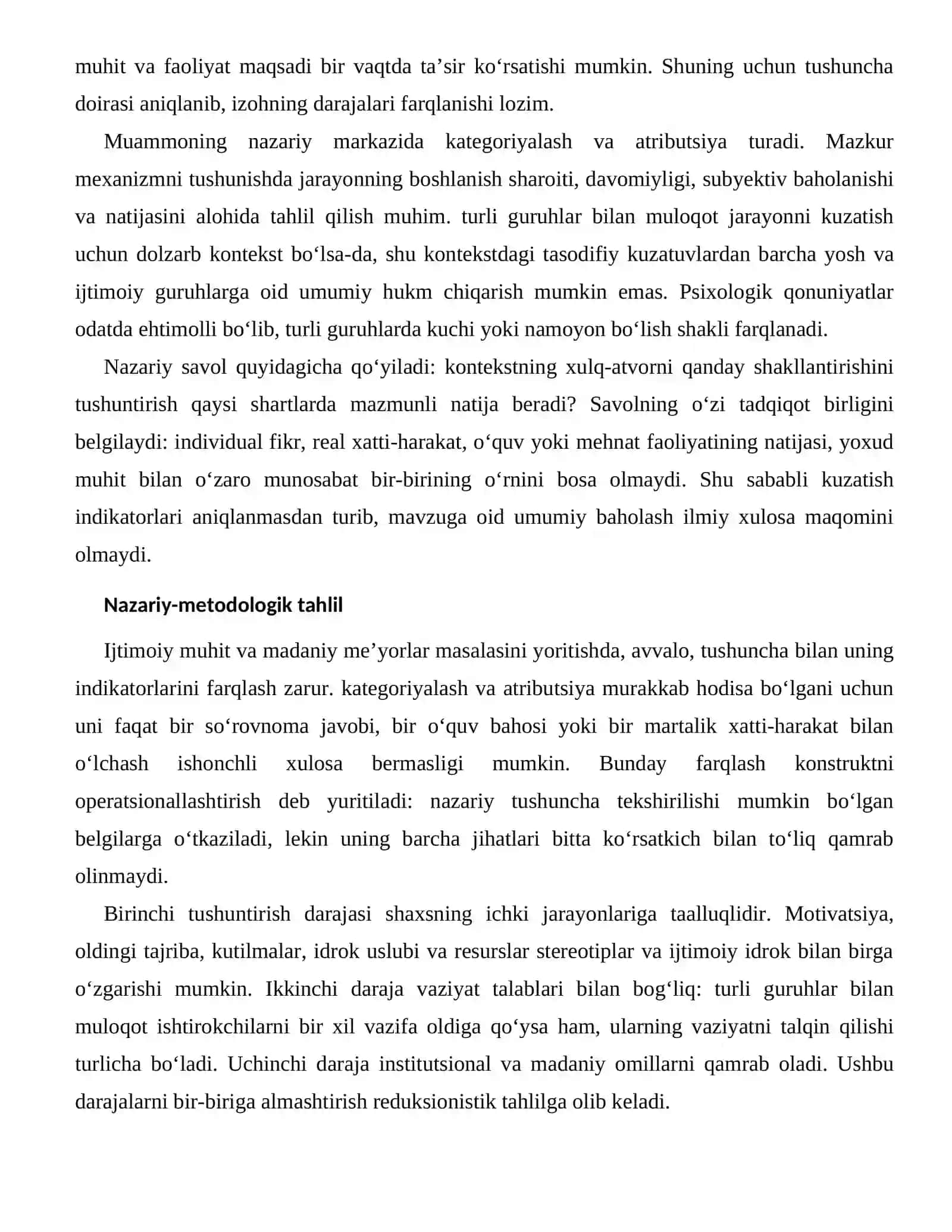 STEREOTIPLAR VA IJTIMOIY IDROKNING IJTIMOIY-MADANIY OMILLARI 2