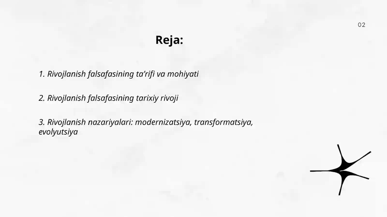 Rivojlanish falsafasi 2