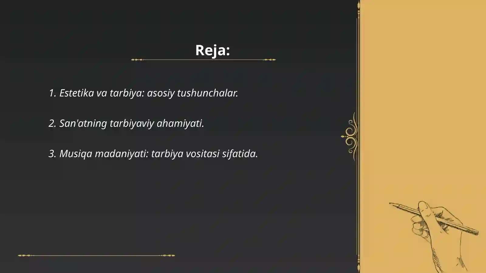 Estetika tarbiyaning omil va vositalari 2
