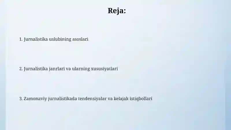 Jurnalistika Uslubi 2