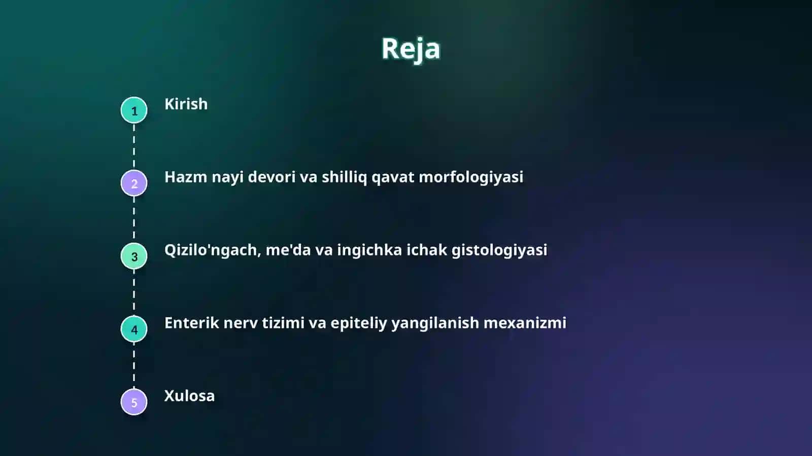Ovaat xazm qilish tizimi gistalogiyasi 2