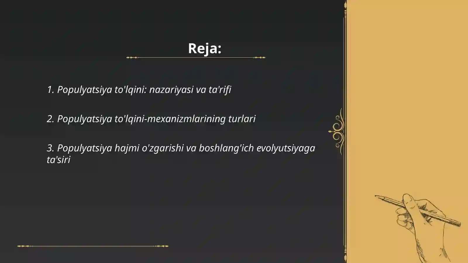 Populyatsiya to'lqini-boshlangich evolyutsiya omili sifatida 2