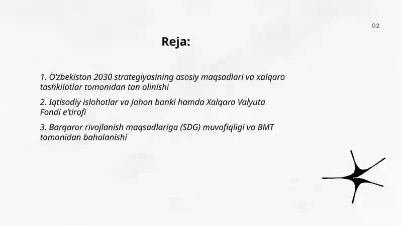 Oʻzbekiston 2030 strategiyasi va uning xalqaro jamiyat tashkilotlar tomonidan eʼtirof etilishi 2
