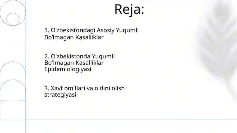 Oʻzbekistondagi Asosiy Yuqumli Boʻlmagan Kasalliklar 2