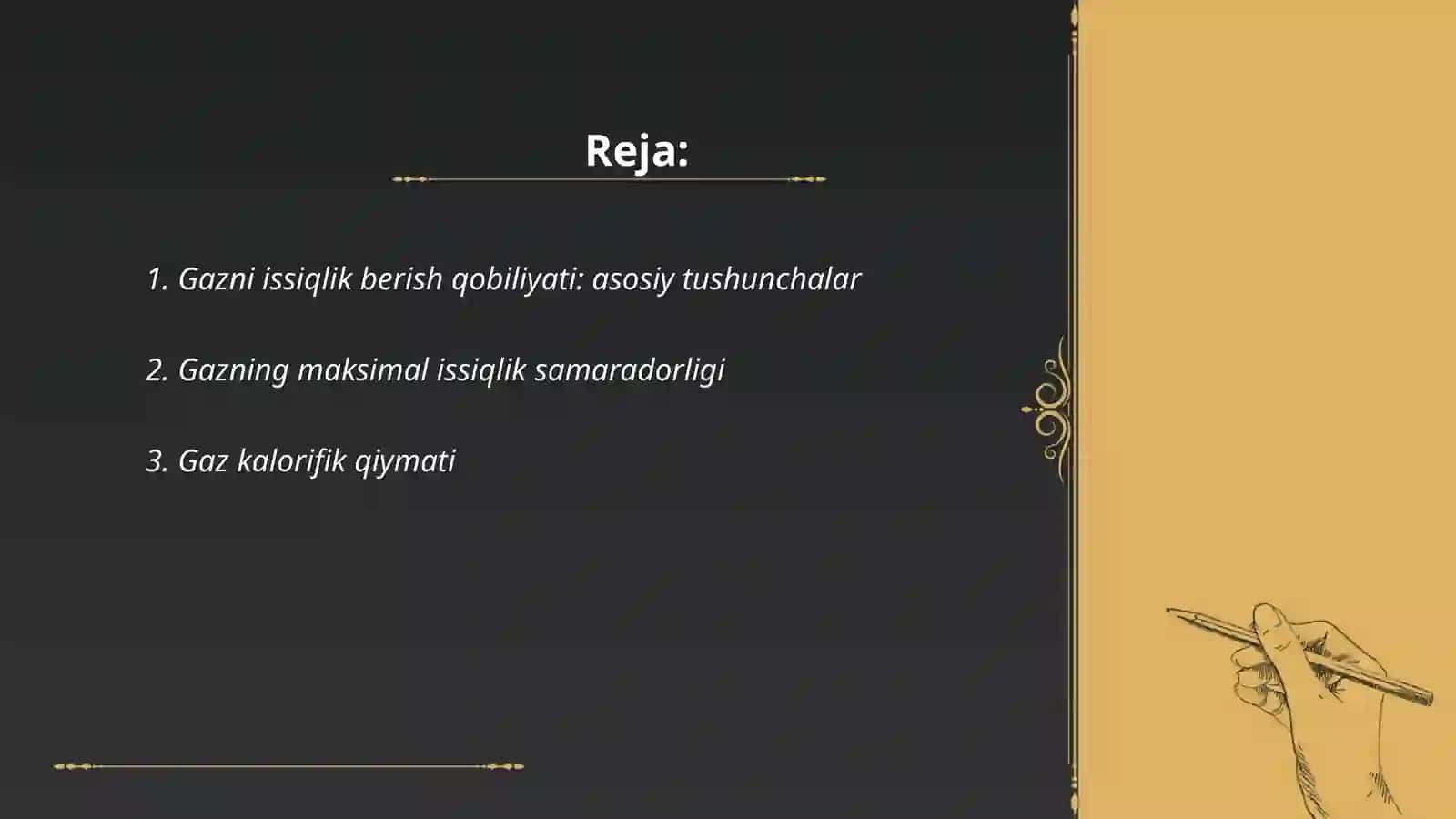 Gazni issiqlik berish qobiliyati 2