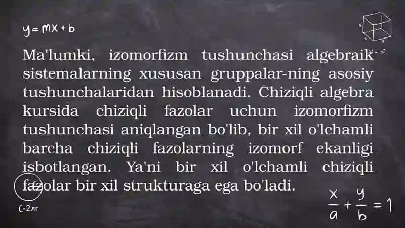 Izoterma guruhli teorema 2