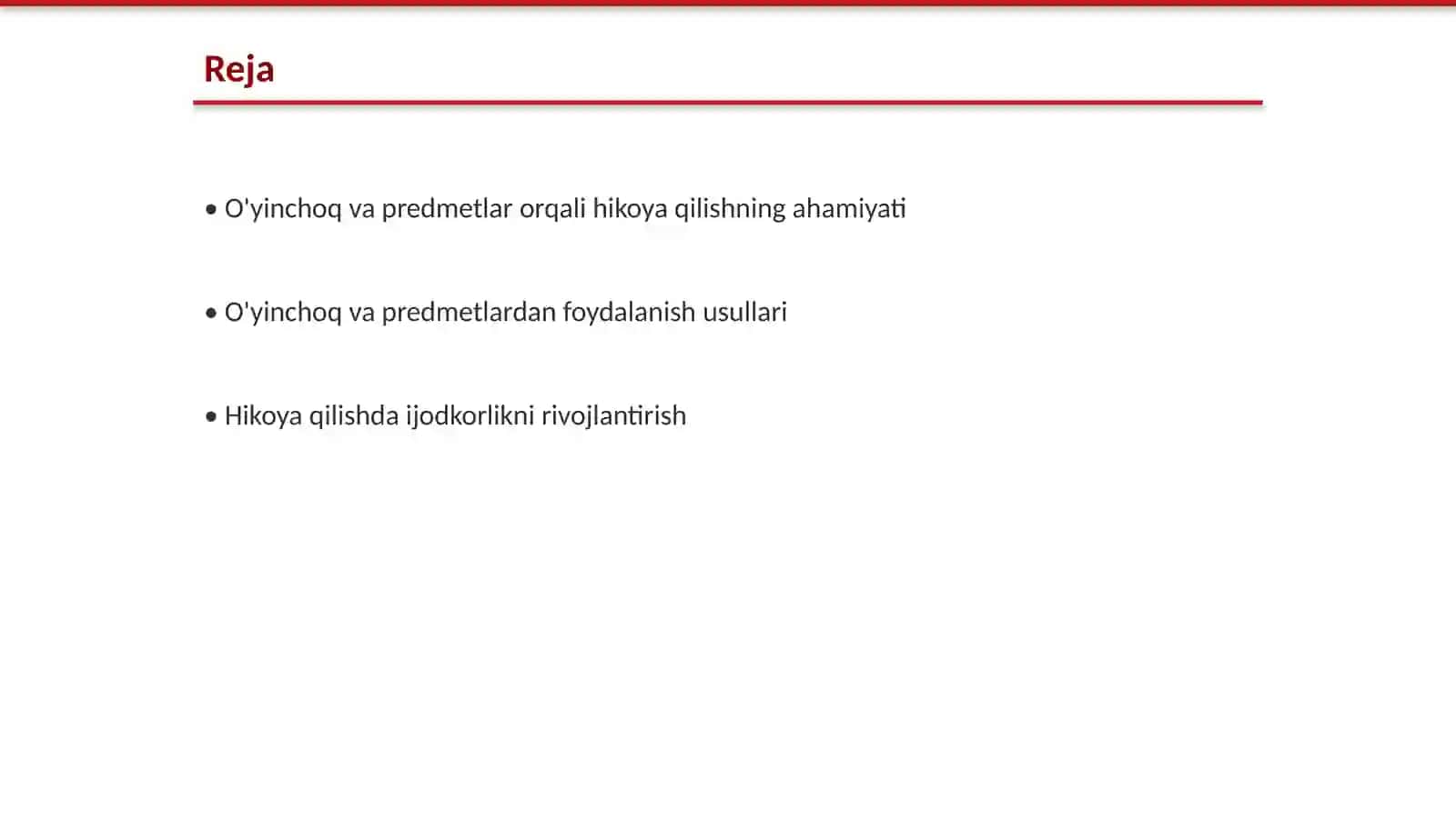 O'yinchoq va predmetlarga qarab hikoya qilishni o'rgatish 2