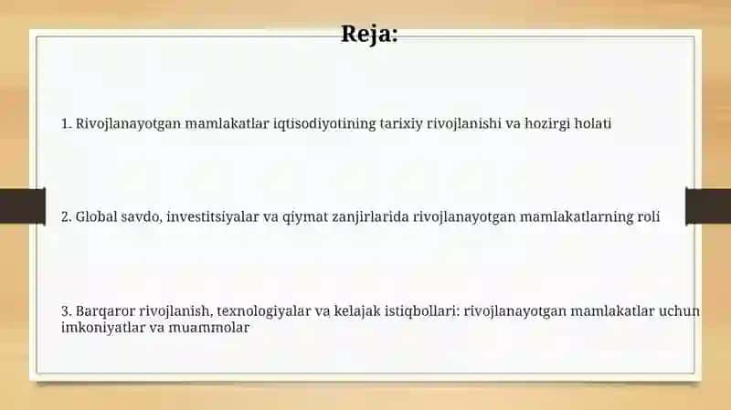 Rivojlanayotgan mamlakatlar iqtisodiyoti 2