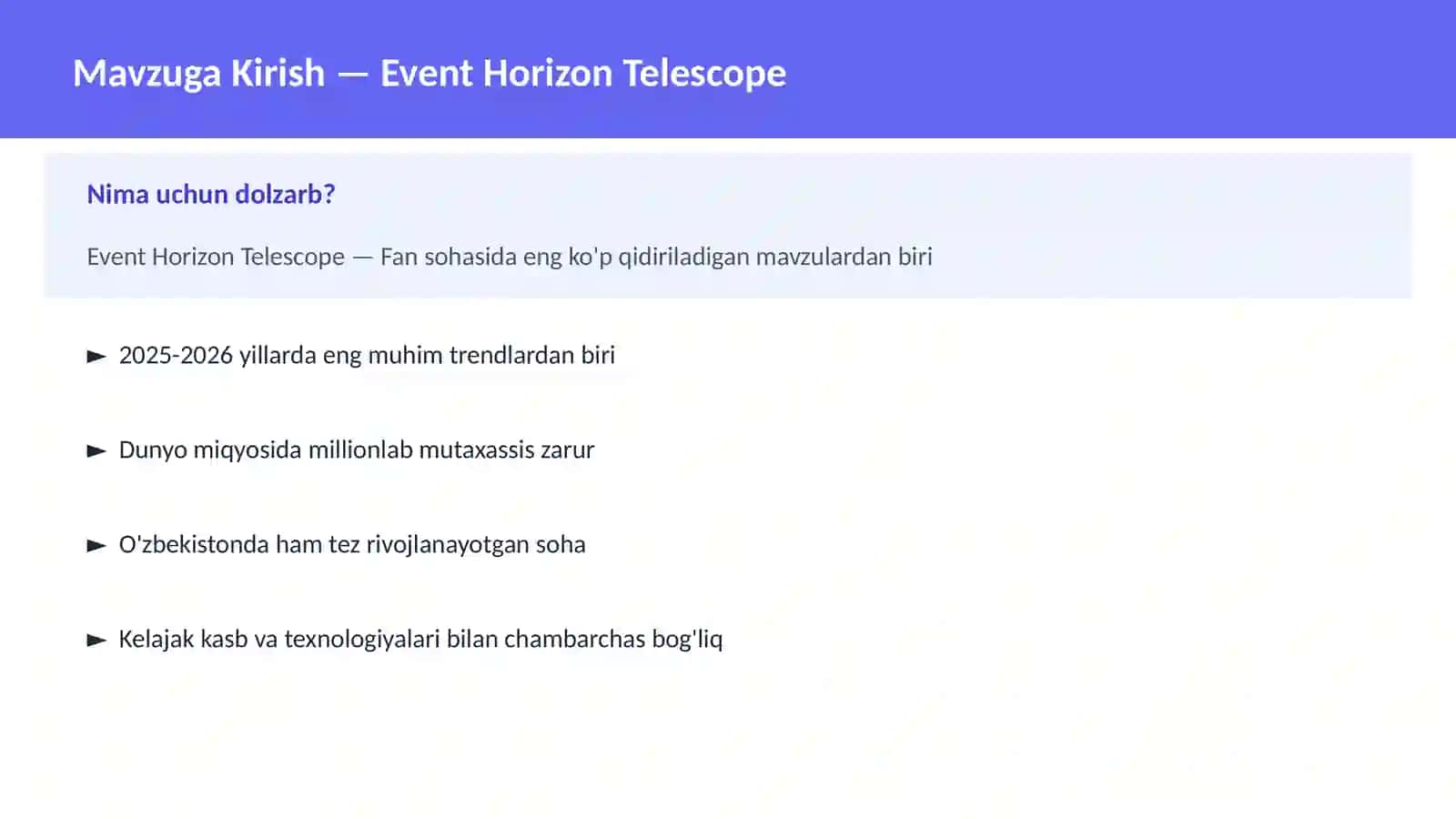 Event Horizon Telescope 2