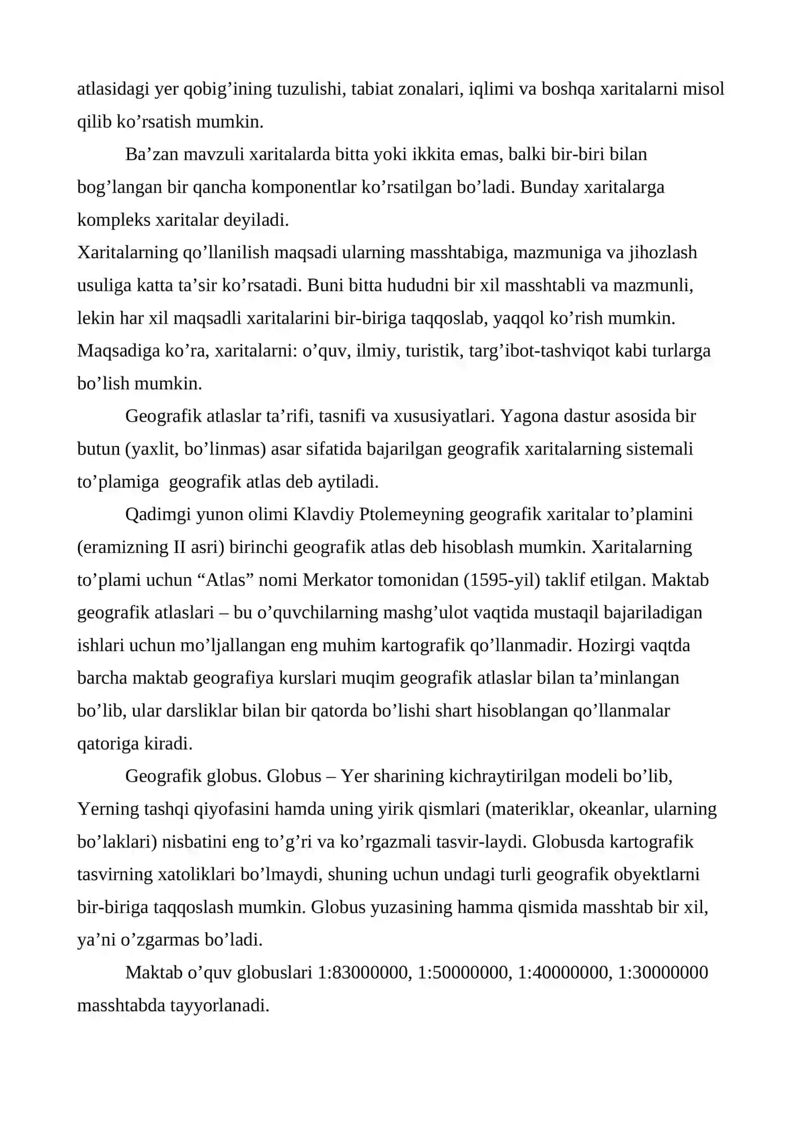 Geografik xaritalar Atlaslar, globuslar 2