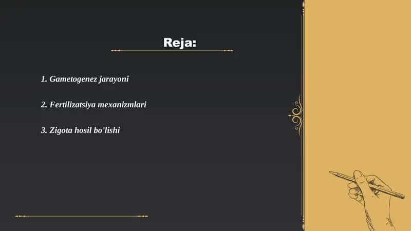 Embrional rivojlanishning umumiy qonuniyatlari 2