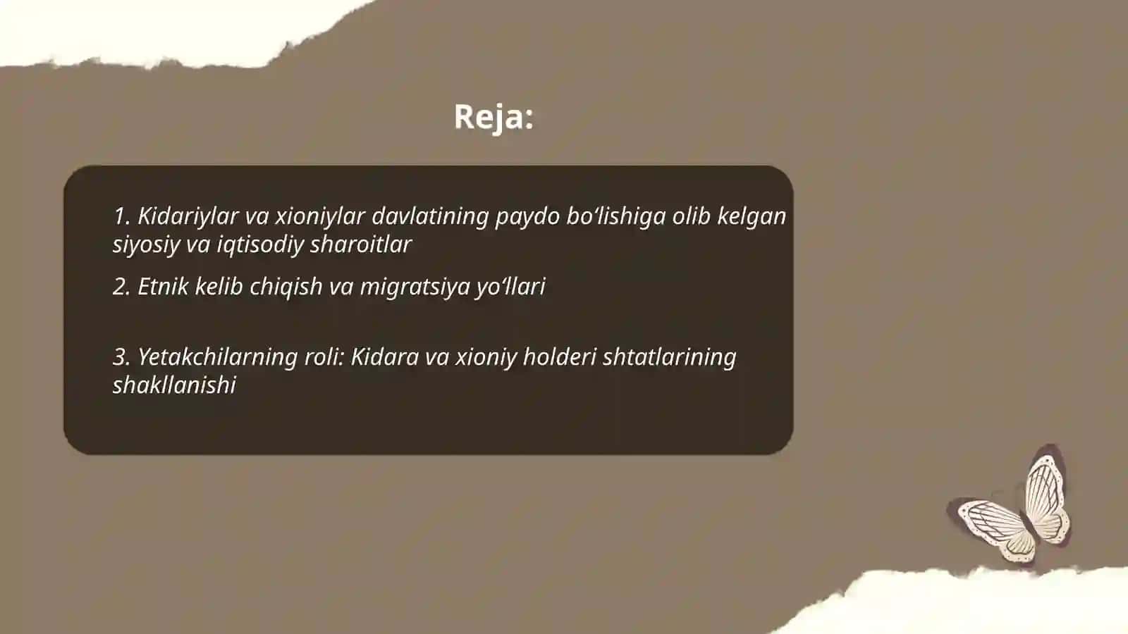 Kidariylar va xioniylar davlatining vujudga kelishi 2