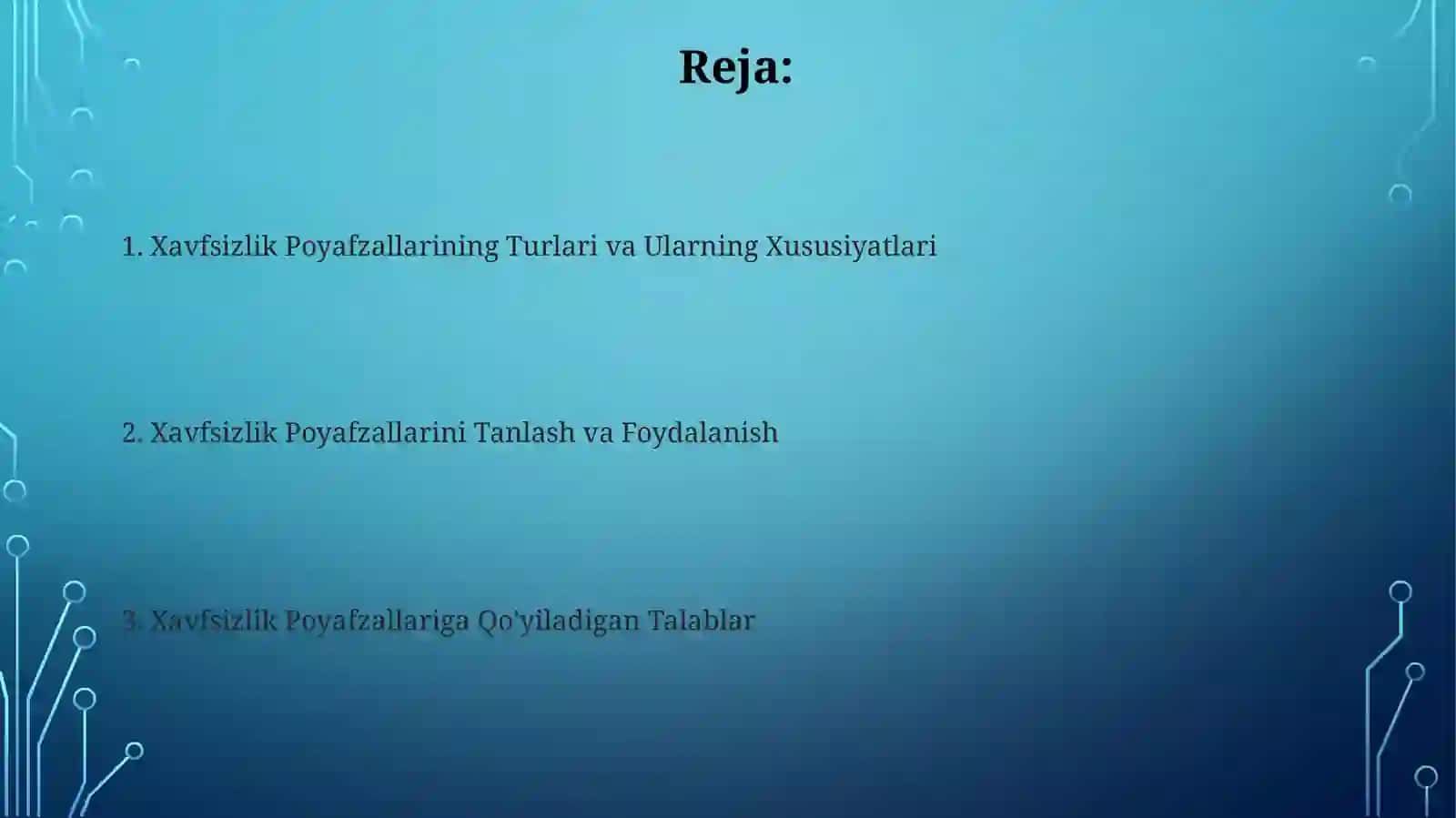 Xavfsizlik Poyafzallarining Turlari va Ularning Xususiyatlari 2