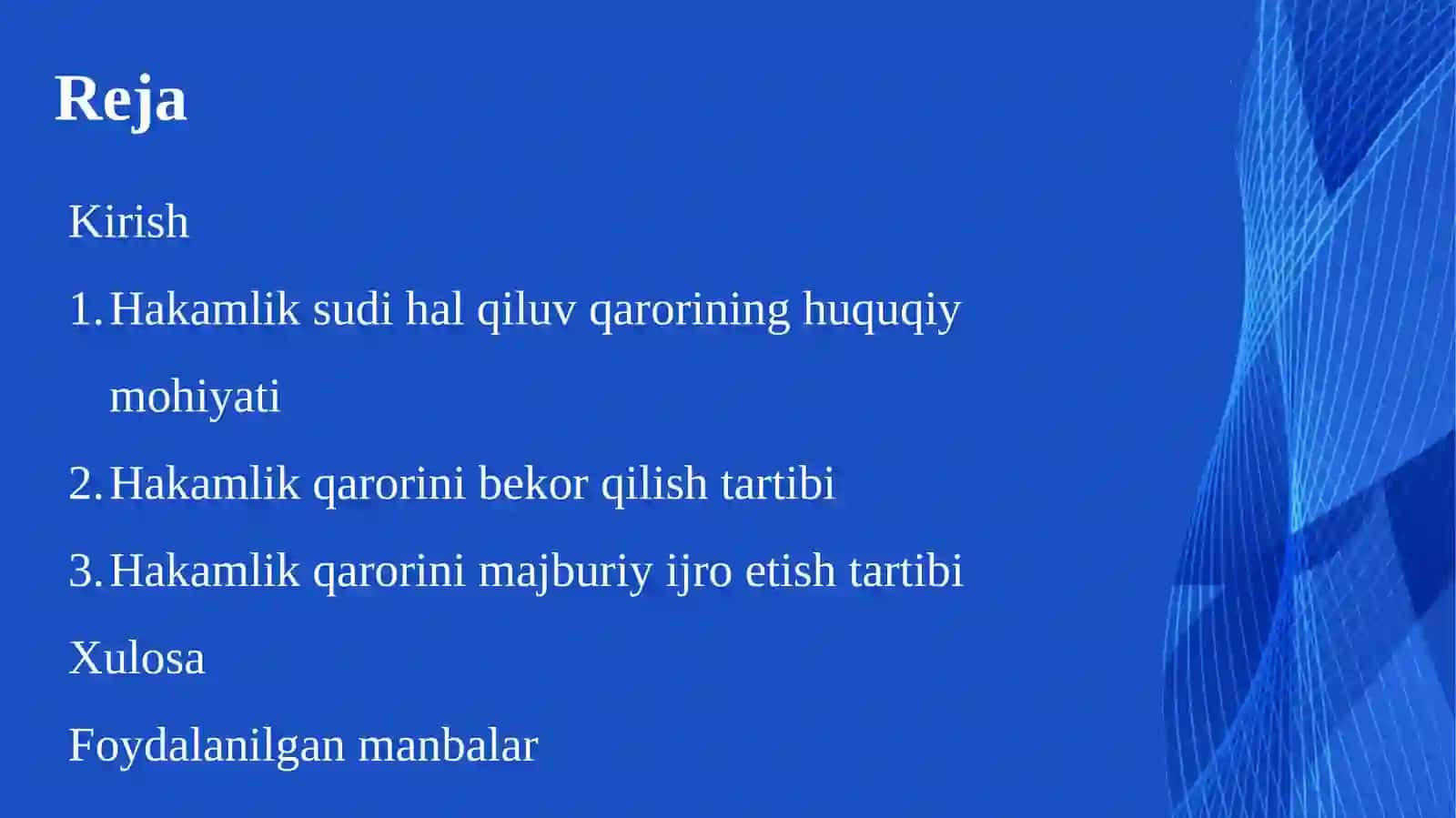 Hakamlik sudining hal qiluv qarorlari bilan bog‘liq ishlarni yuritish tartibi. 2