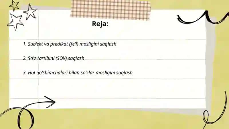 Maintaning grammatical structures 2