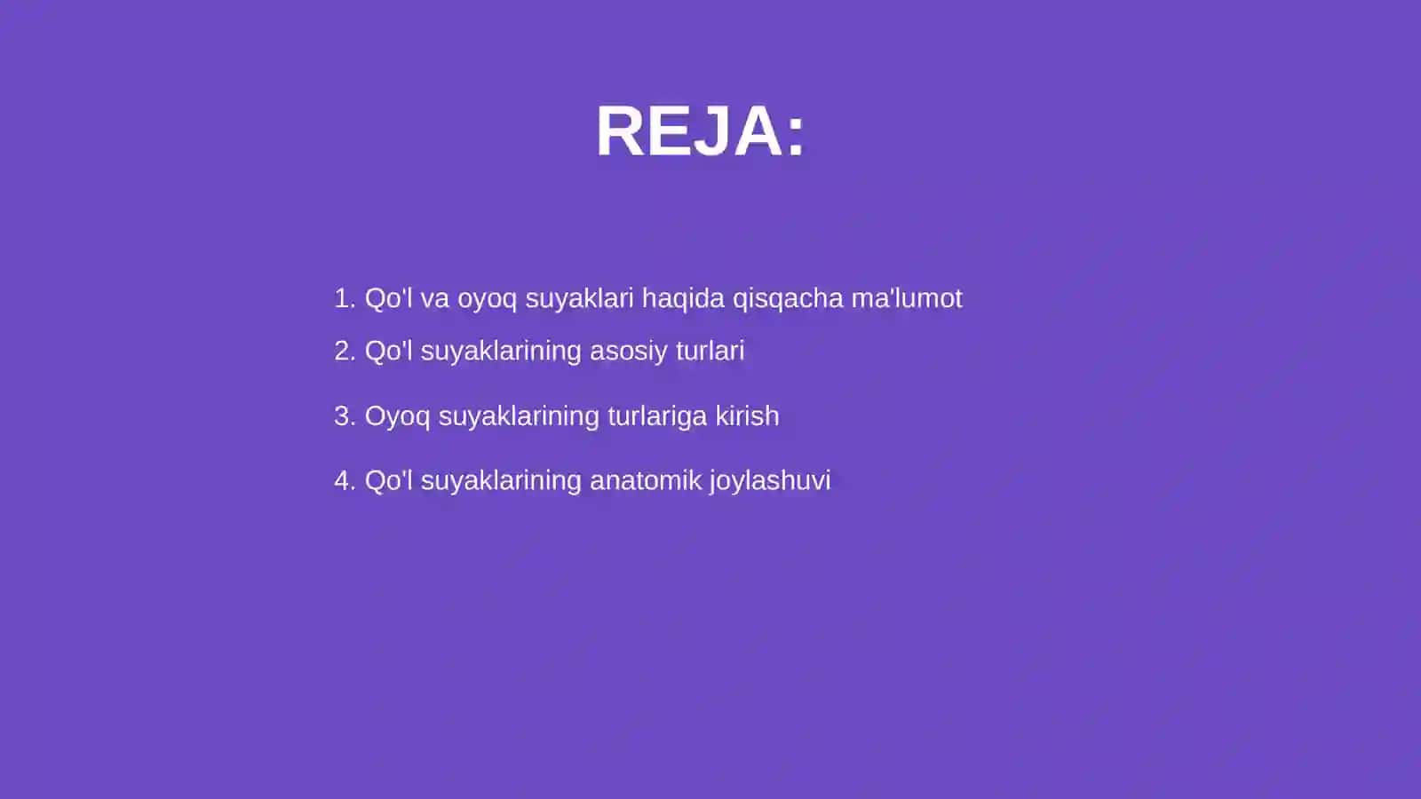 Qo'l va oyoq suyaklari 2