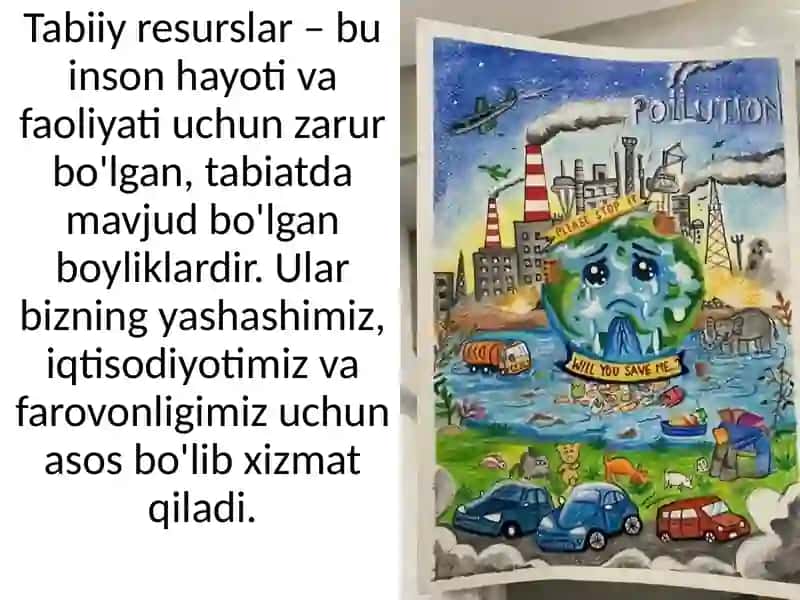 Tabiiy resurslardan oqilona foydalanish 2