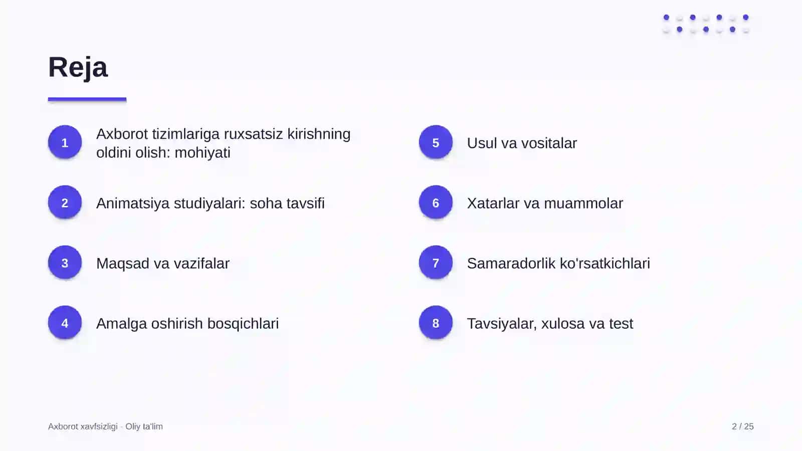 animatsiya studiyalarida axborot tizimlariga ruxsatsiz kirishning oldini olish 7924 2