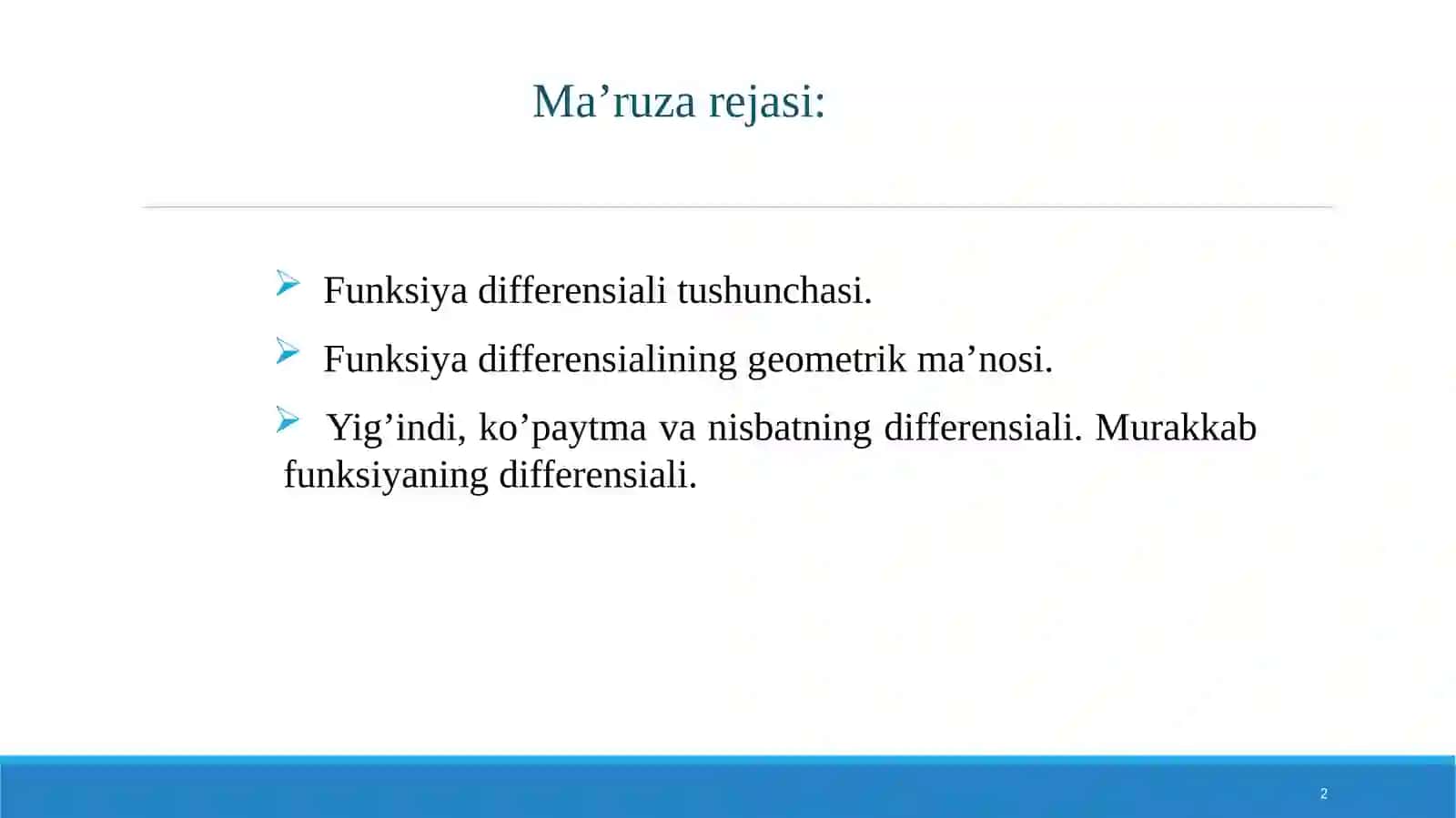 Funksiyaning differensiali 2