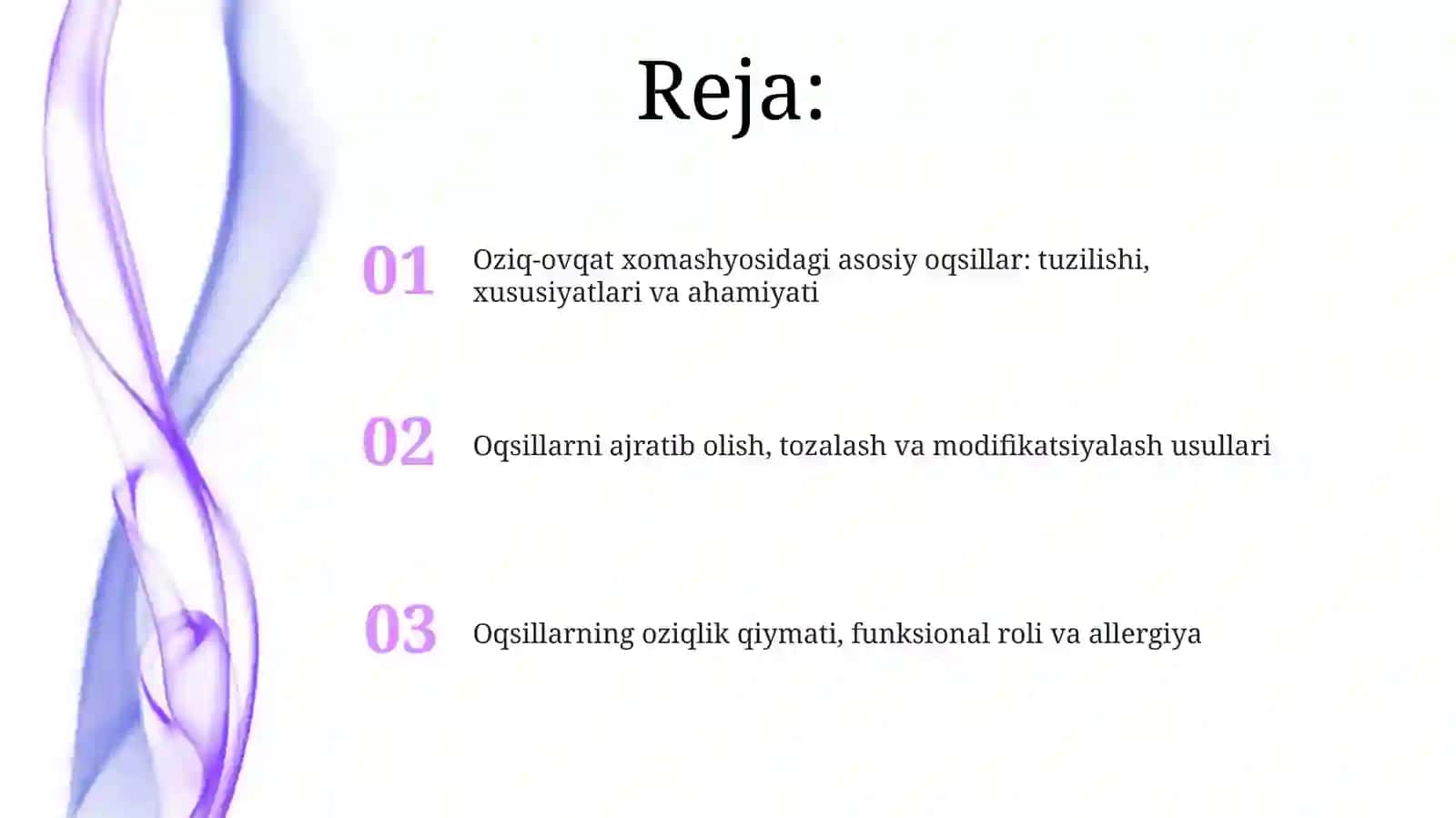 Oziq ovqat xom ashyosi tarkibidagi oqsillar 2