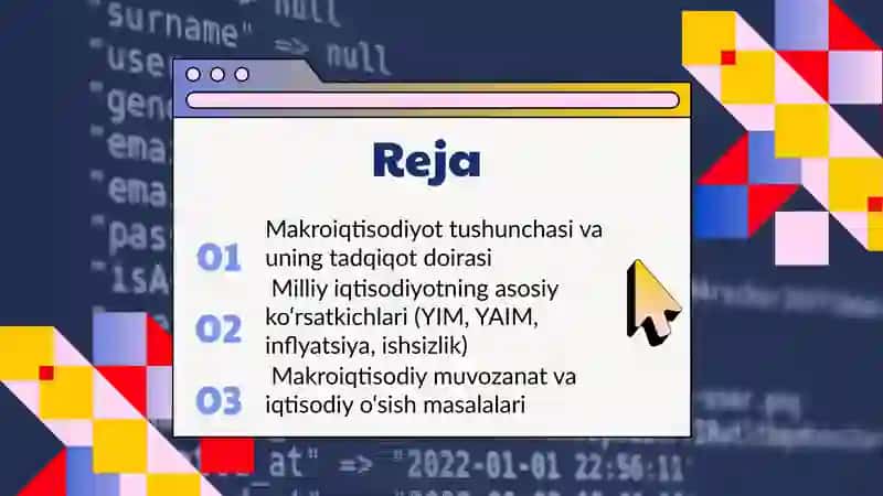 Makroiqtisodiyotning predmeti va usullari 2