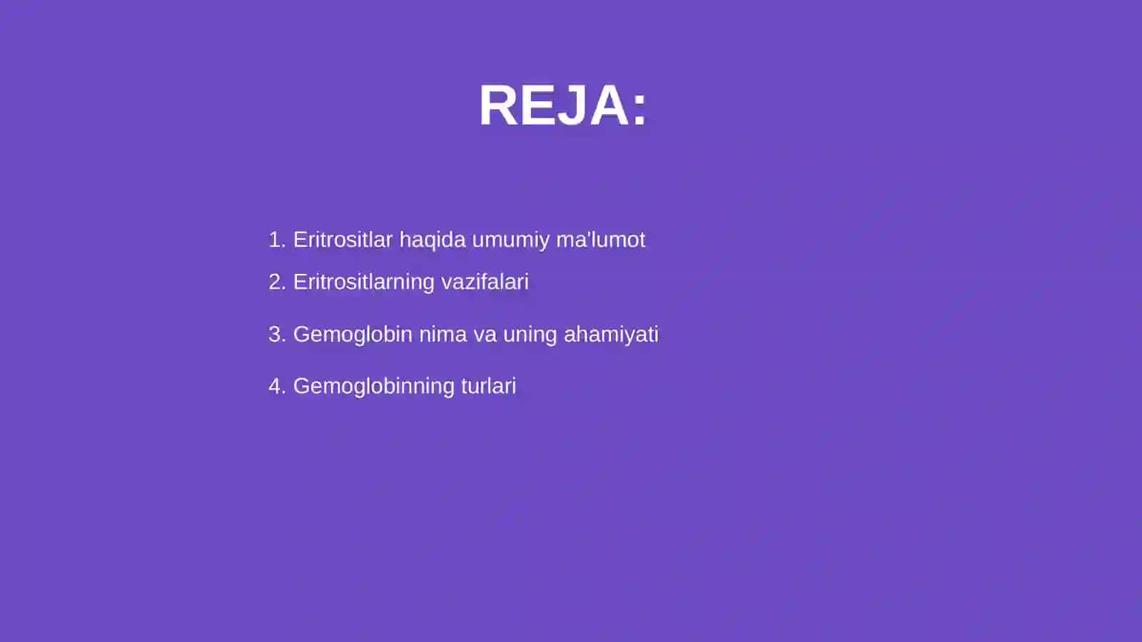 Eritrositlar. Gemoglobin va uning turlari 2