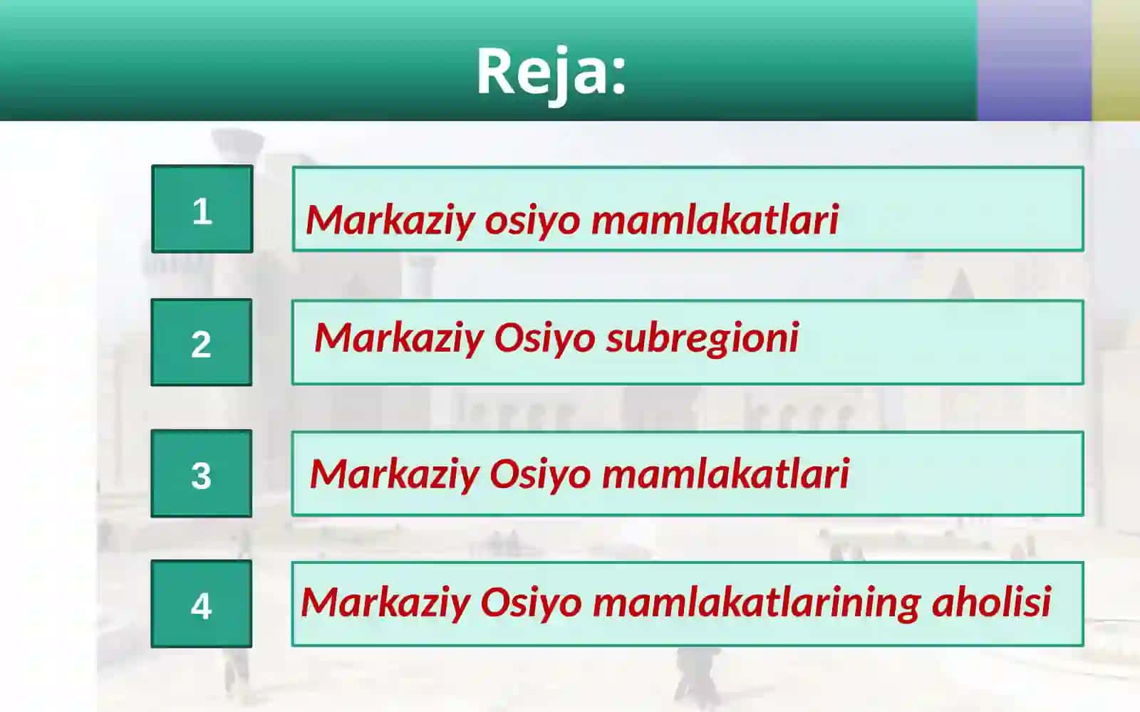 Markaziy Osiyo mamlakatlari 2