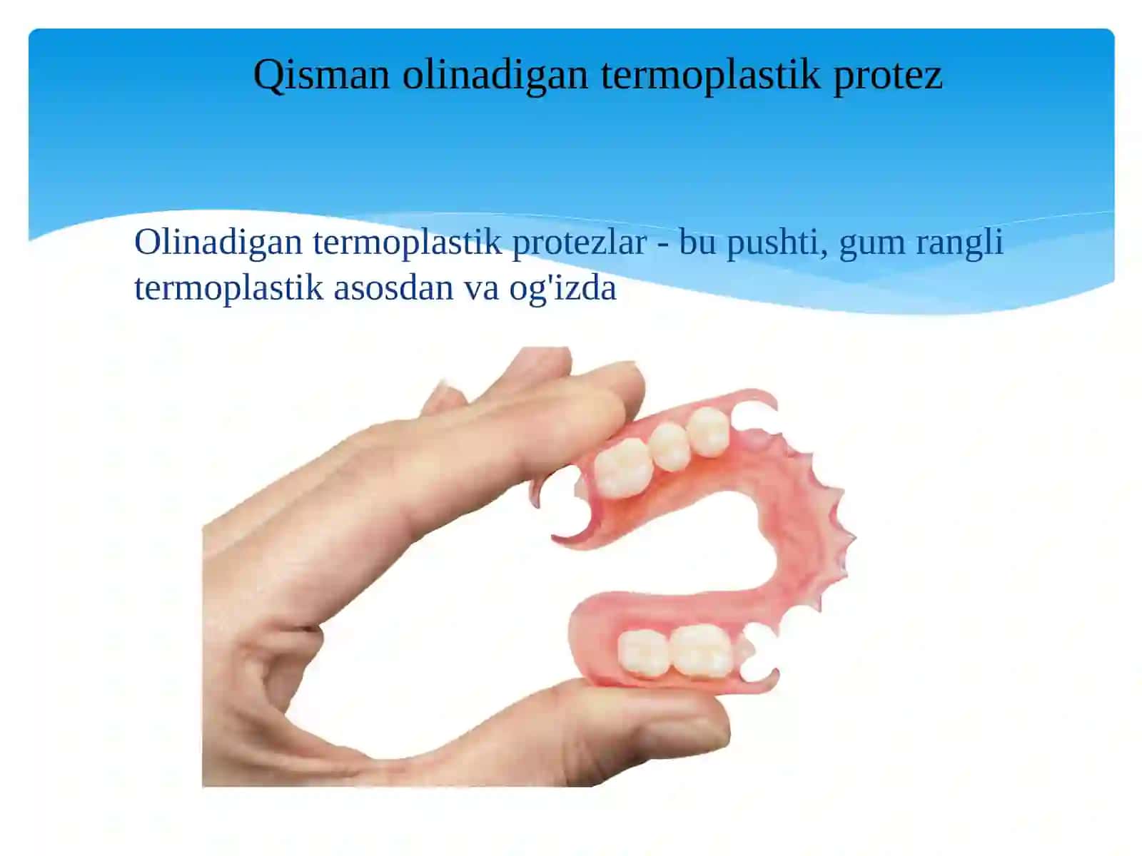 Qisman olinadigan termoplastik protezlar 2