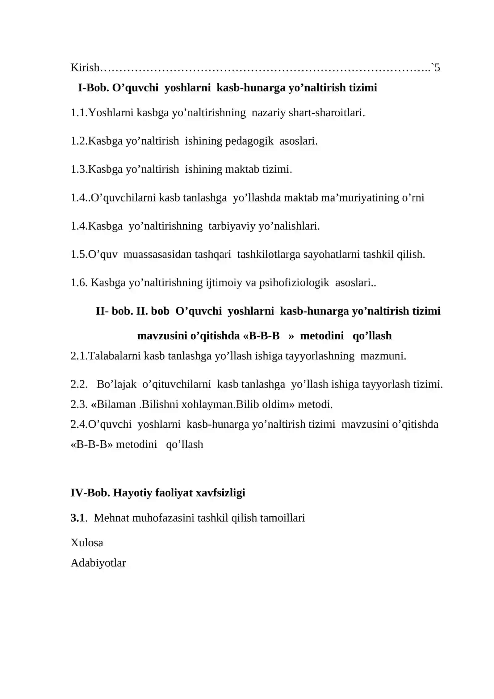 O’quvchi yoshlarni kasb-hunarga yo’naltirish tizimi MAVZUSINI O’QITISH TEXNOLOGIYASI (8-sinf misolida) 2