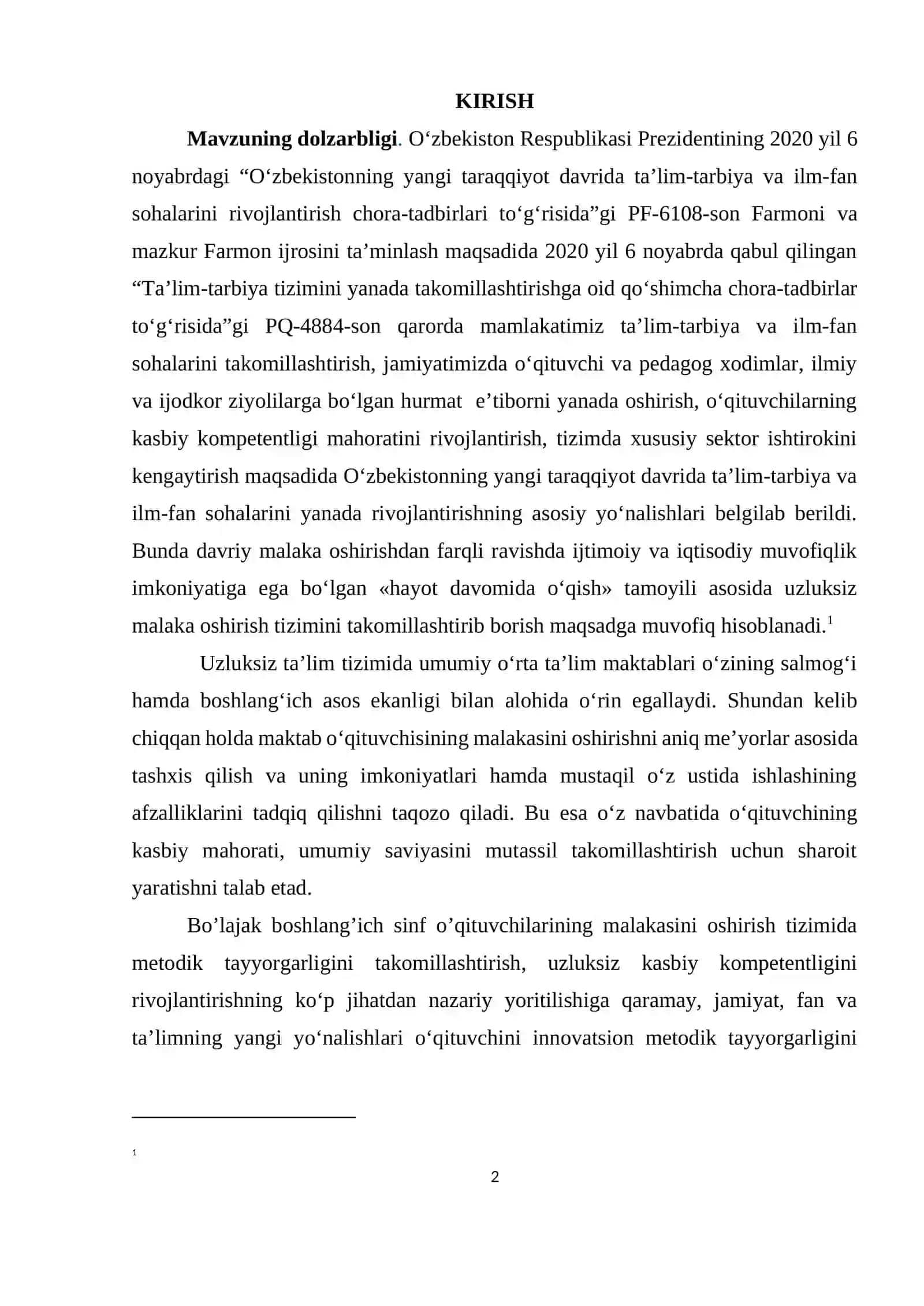 Boshlang'ich sinf o'qituvchisining pedagogik mahorati va uni rivojlantirish yo'llari 2