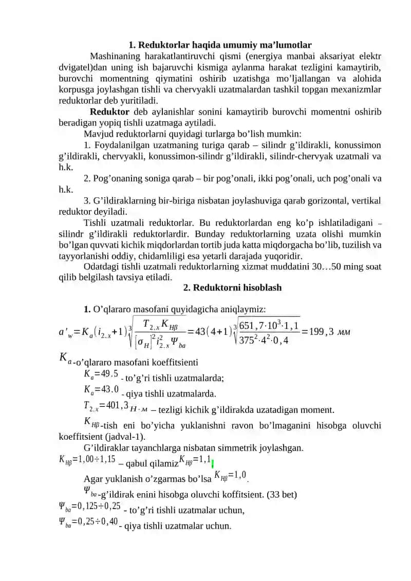 Reduktorlar 2