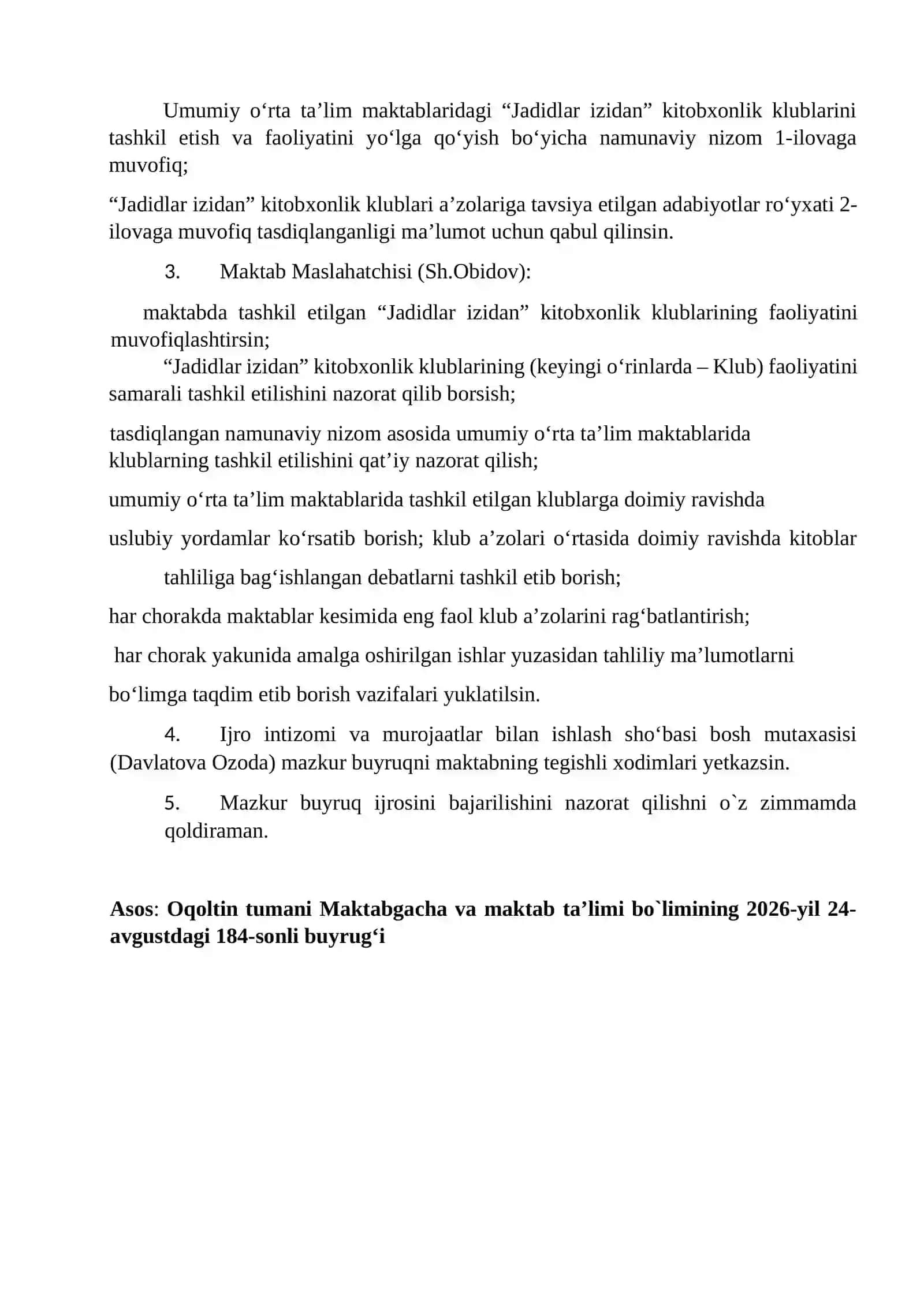 Jadidlar izidan kitobxonlik klublari tashkil etish 2