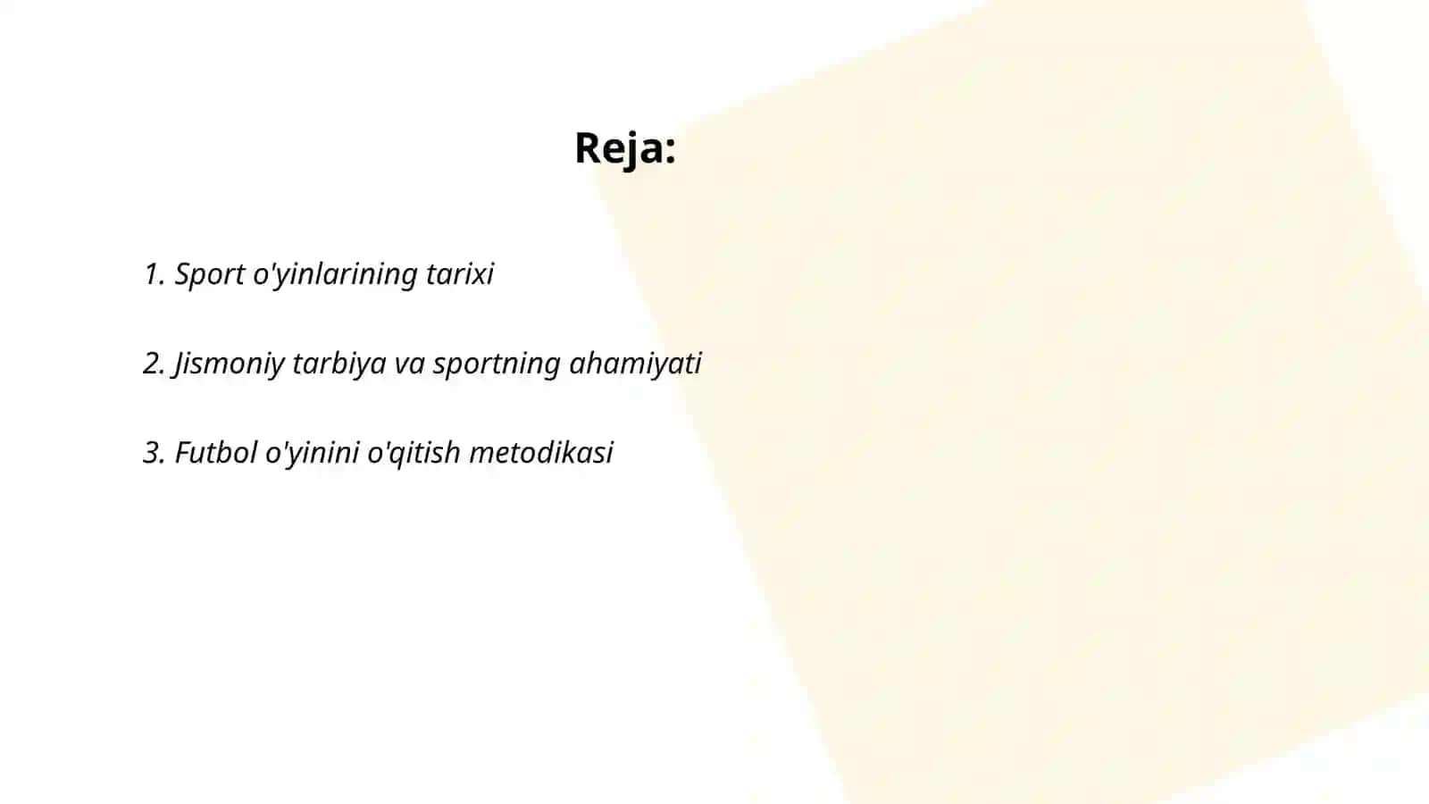 Sport oyinlari va uning oʻqitish metodikasi darsidan Nizomiddinov shaxzodbek 2